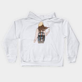 School girl (6) Kids Hoodie